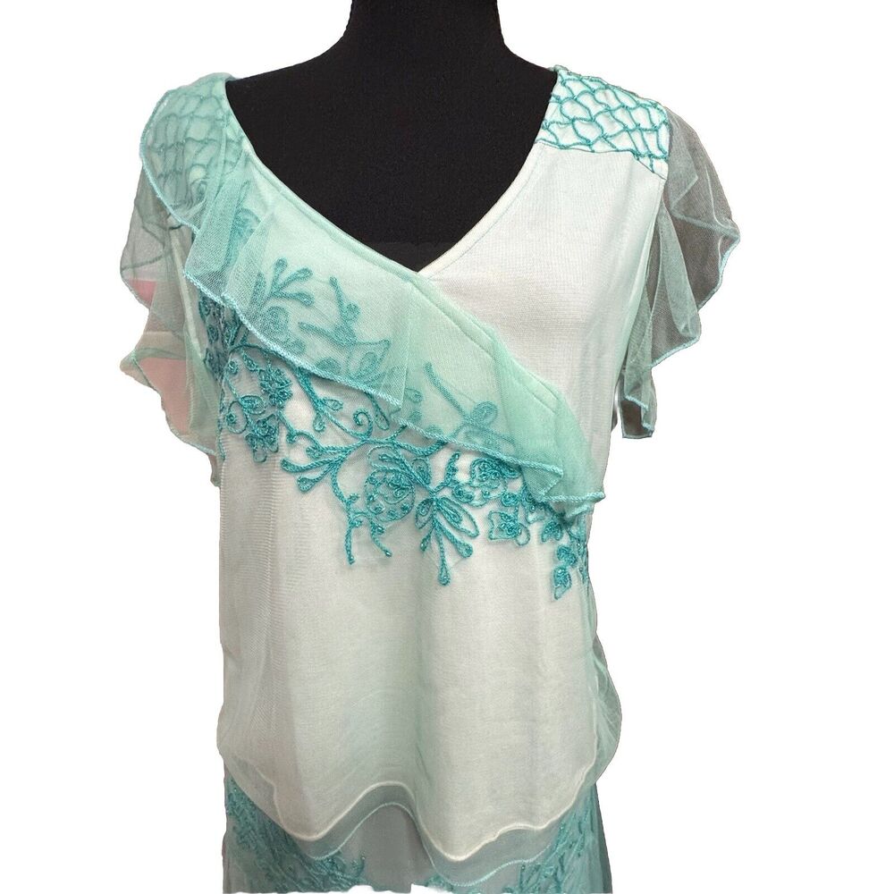 The Pyramid Collection Womens Large Blouse And Skirt Set Mermaid Fairy Coquette - Picture 2 of 8